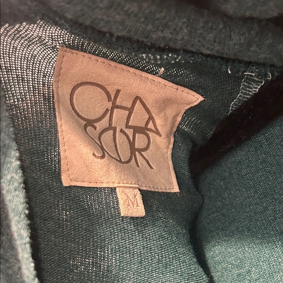 Chaser Women's Medium Green cowl neck open back Sweater pull on top - Picture 4 of 5